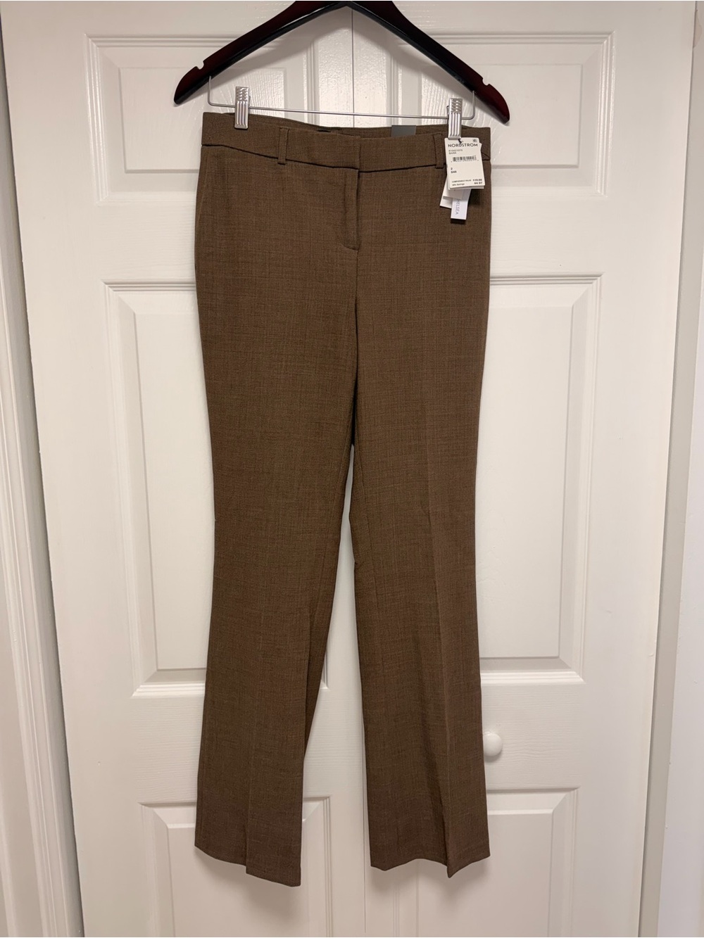 NWT Amanda + Chelsea Womenβs Brown Bark Stretch Dress Pants Size 2